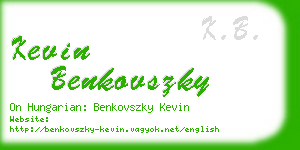 kevin benkovszky business card